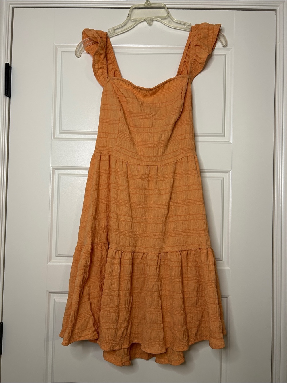 SHEIN Peach Ruffled Mini Dress